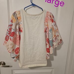 Colorful Floral Sleeve Blouse